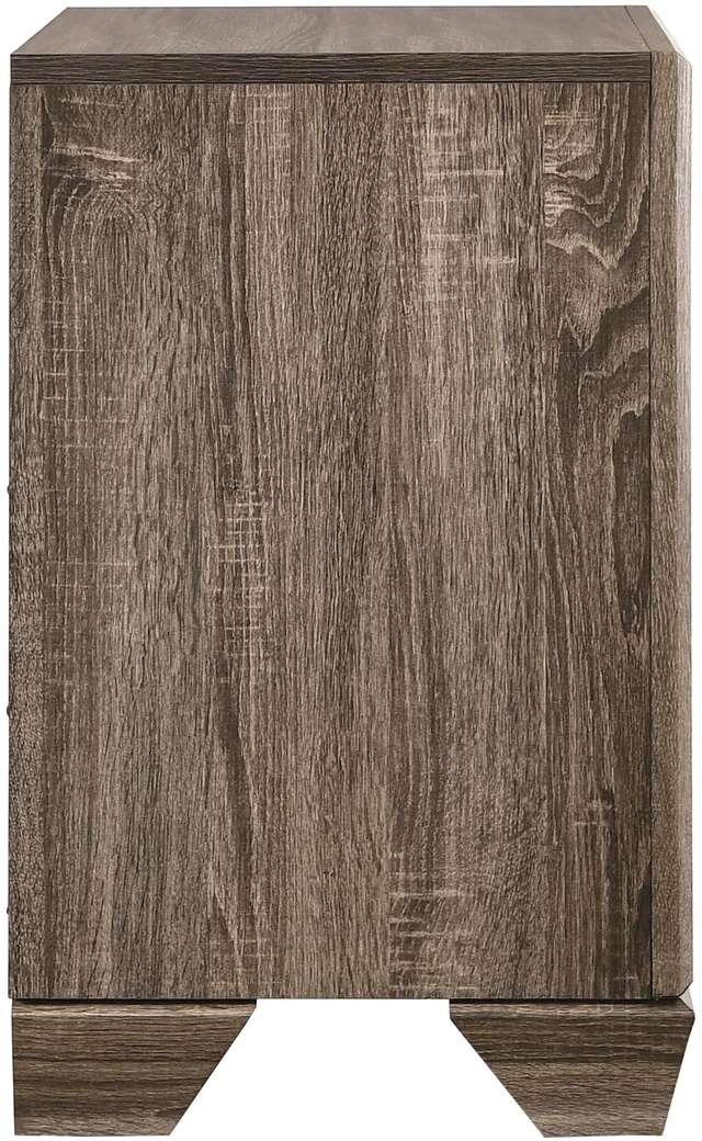Alt view image 6 of 7 - Tomasina Washed Taupe 2-Drawer Rectangular Nightstand