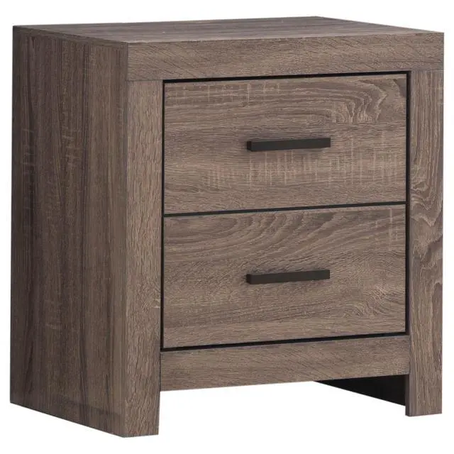 Alt view image 2 of 7 - Brantford Barrel Oak 2-Drawer Nightstand