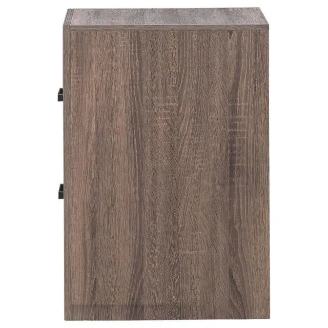 Alt view image 6 of 7 - Brantford Barrel Oak 2-Drawer Nightstand