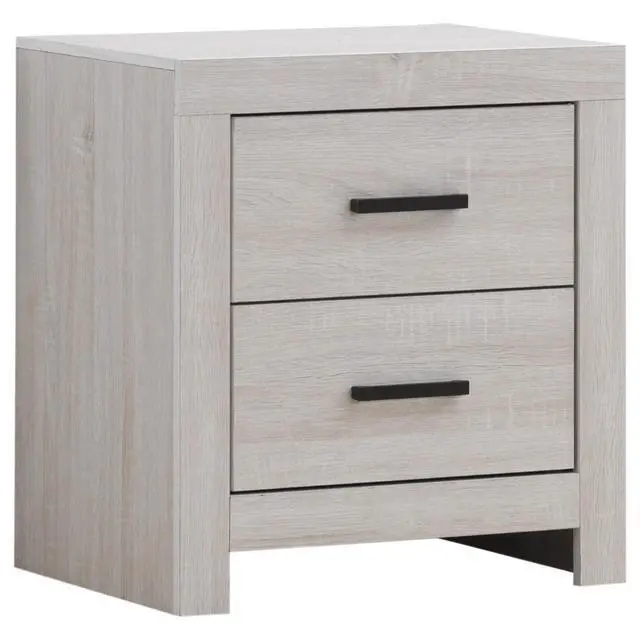 Alt view image 2 of 7 - Brantford Coastal White 2-Drawer Nightstand