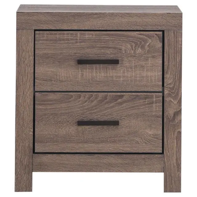 Alt view image 4 of 7 - Brantford Barrel Oak 2-Drawer Nightstand
