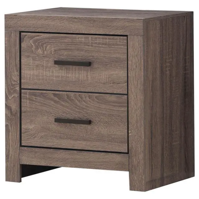 Alt view image 3 of 7 - Brantford Barrel Oak 2-Drawer Nightstand