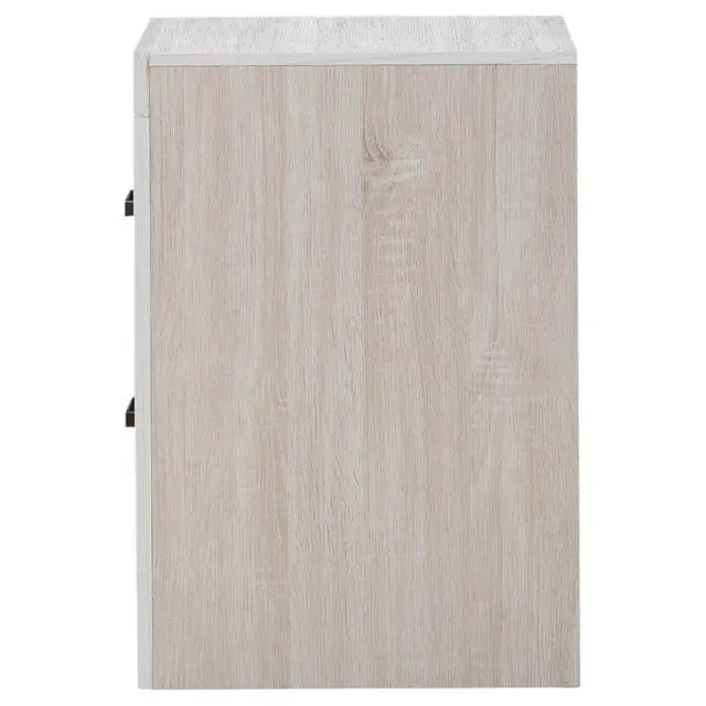 Alt view image 6 of 7 - Brantford Coastal White 2-Drawer Nightstand