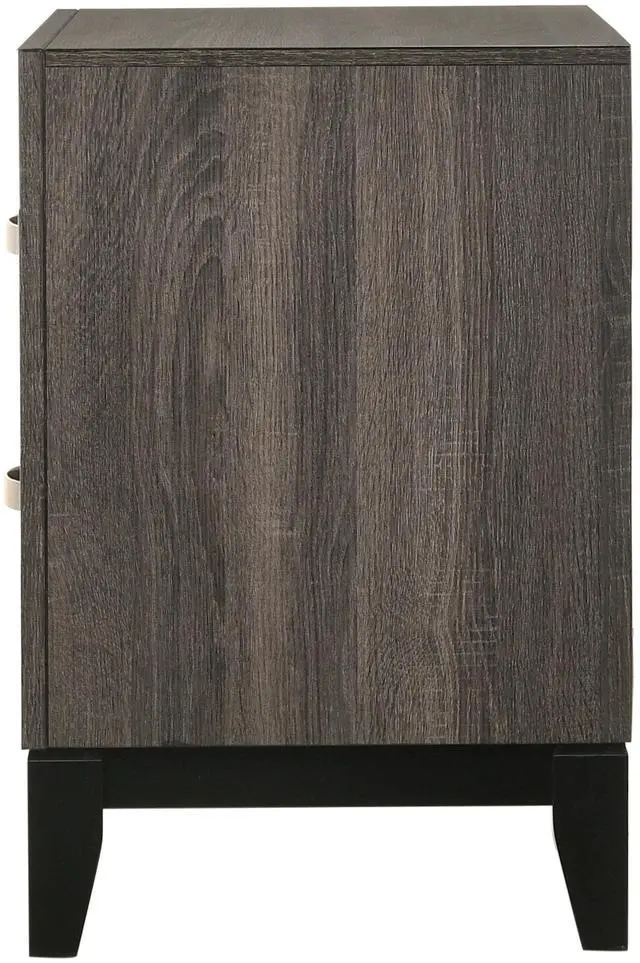 Alt view image 5 of 7 - Stephan Grey Oak 2-Drawer Nightstand
