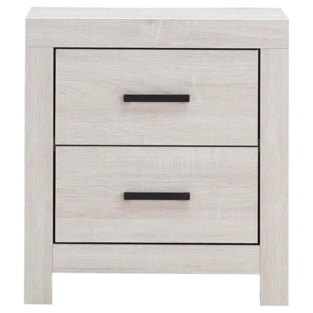 Alt view image 4 of 7 - Brantford Coastal White 2-Drawer Nightstand