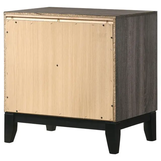Alt view image 6 of 7 - Stephan Grey Oak 2-Drawer Nightstand