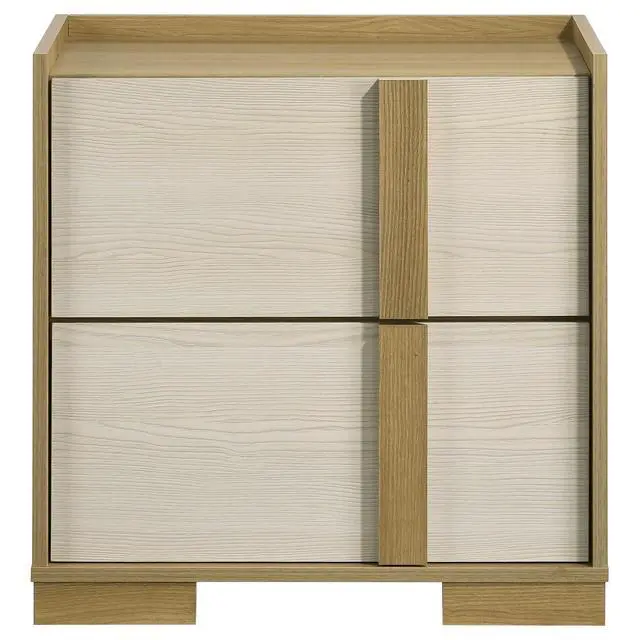 Alt view image 3 of 7 - Lincoln Natural 2-Drawer Nightstand Bedside Table