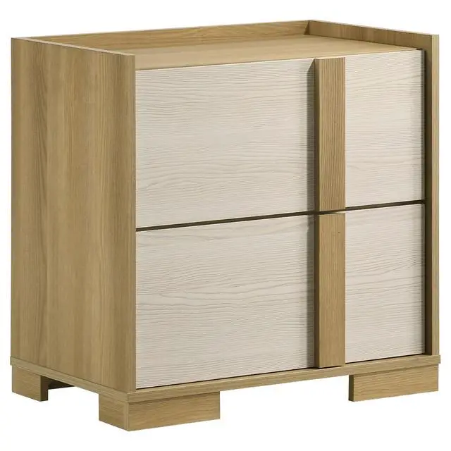 Alt view image 2 of 7 - Lincoln Natural 2-Drawer Nightstand Bedside Table
