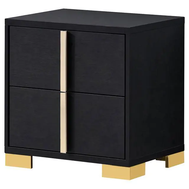 Alt view image 3 of 7 - Jeremiah Black 2-Drawer Nightstand