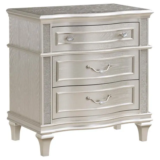 Alt view image 2 of 7 - Evangeline Silver Oak 3-Drawer Nightstand
