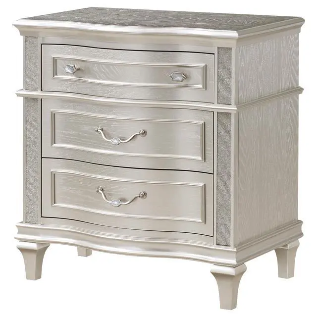 Alt view image 3 of 7 - Evangeline Silver Oak 3-Drawer Nightstand