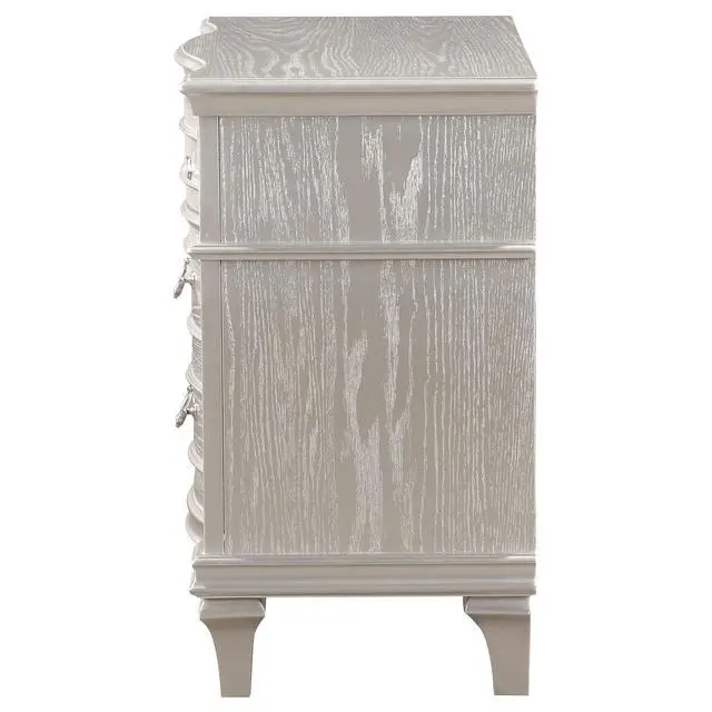 Alt view image 6 of 7 - Evangeline Silver Oak 3-Drawer Nightstand