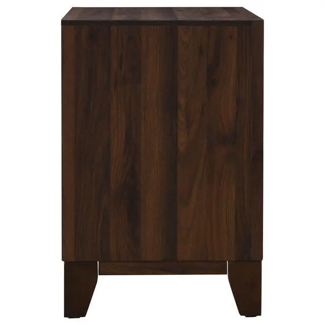 Alt view image 5 of 7 - Anza Walnut 2-Drawer Nightstand Bedside Table