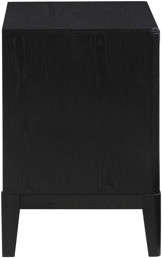 Alt view image 5 of 7 - Mason Black 2-Drawer Nightstand
