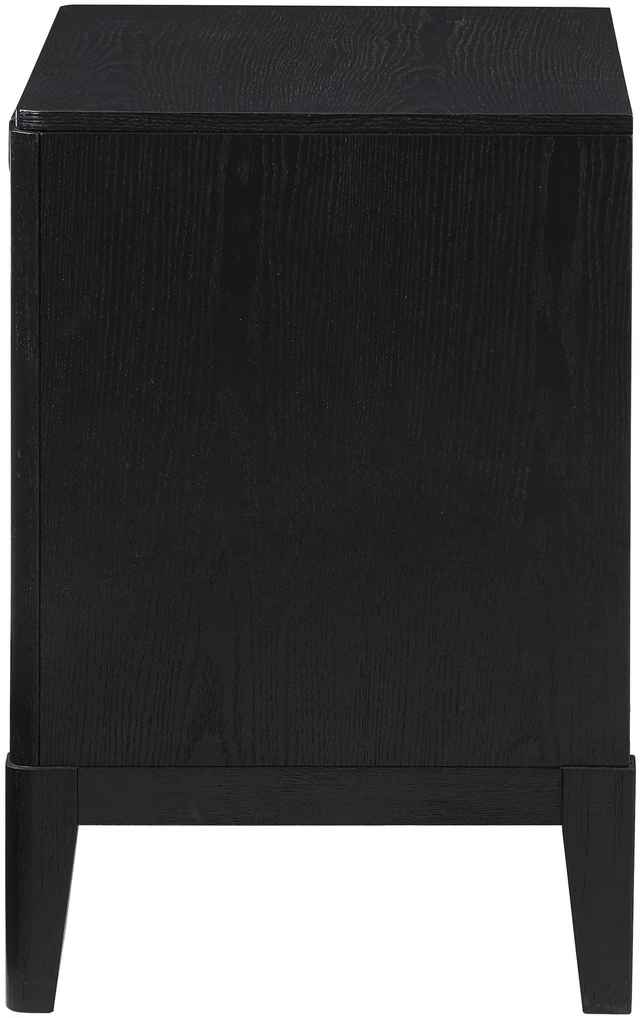 Alt view image 6 of 7 - Mason Black 2-Drawer Nightstand
