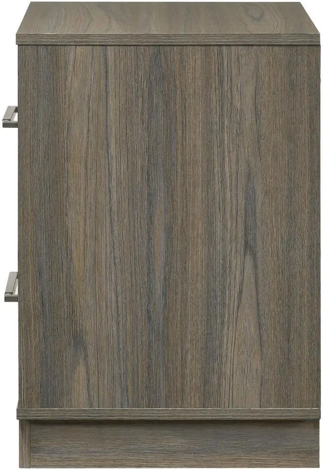 Alt view image 5 of 7 - Edmondson Grey Oak 2-Drawer Nightstand