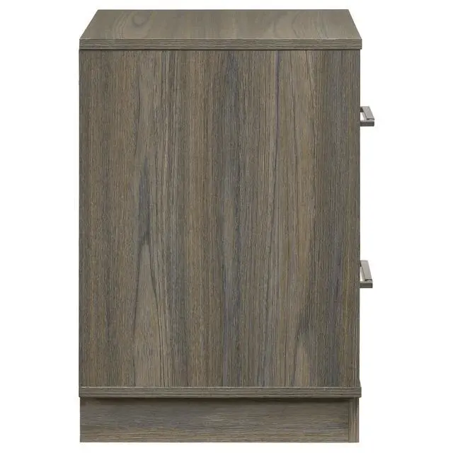 Alt view image 6 of 7 - Edmondson Grey Oak 2-Drawer Nightstand