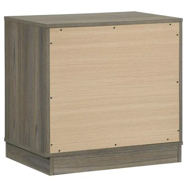 Alt view image 7 of 7 - Edmondson Grey Oak 2-Drawer Nightstand