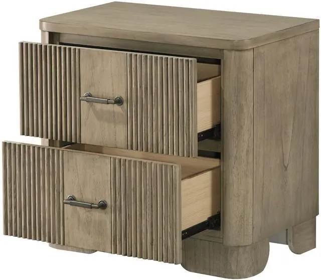 Alt view image 3 of 7 - Lakkari Antique Oak Nightstand