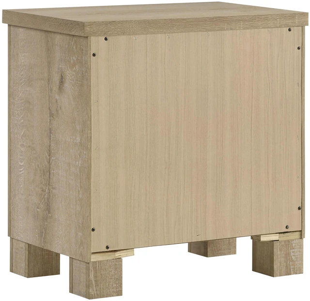 Alt view image 7 of 7 - Sansome Weathered Oak 2-Drawer Nightstand Bedside Table