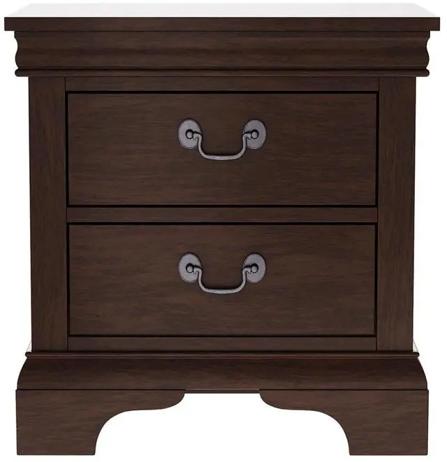 Main image of Classic Wooden Nightstand, 2 Storage Drawers, 22"L, Solid Wood