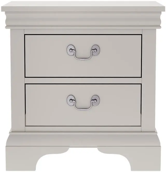 Main image of Classic Wooden Nightstand, 2 Storage Drawers, 22"L, Solid Wood