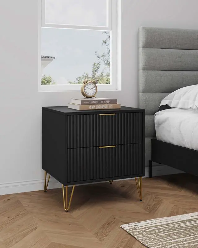Alt view image 2 of 7 - Nightstand In Black