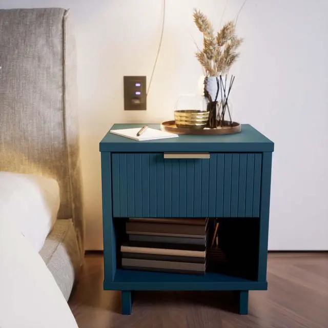 Alt view image 2 of 7 - Nightstand In Midnight Blue