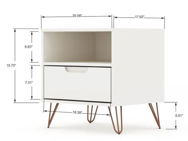 Alt view image 3 of 7 - Nightstand In White