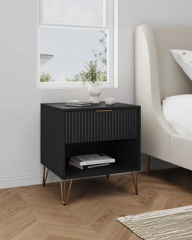Alt view image 2 of 7 - Nightstand In Black