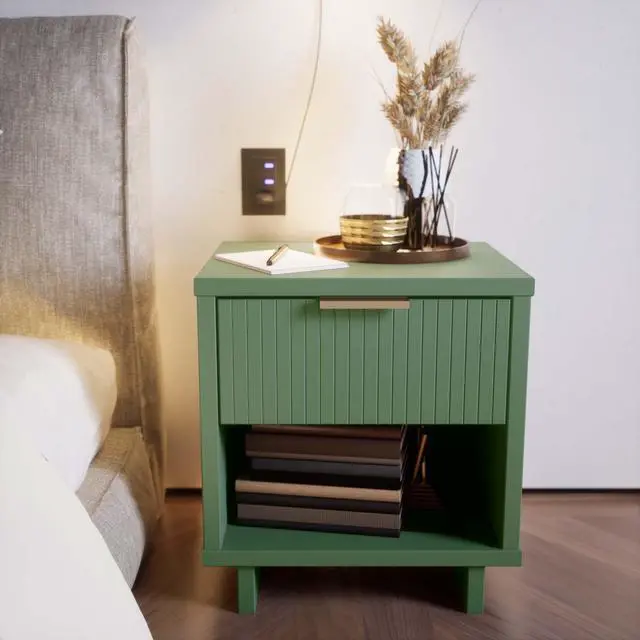 Alt view image 2 of 7 - Nightstand In Sage Green
