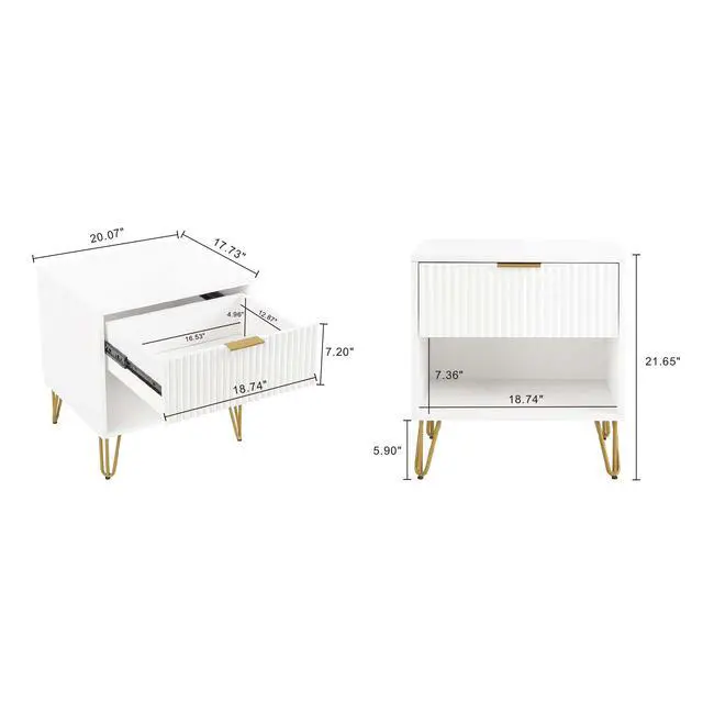 Alt view image 3 of 7 - Nightstand In White