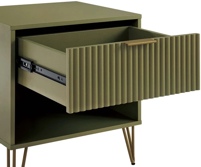Alt view image 5 of 7 - Nightstand In Olive Green