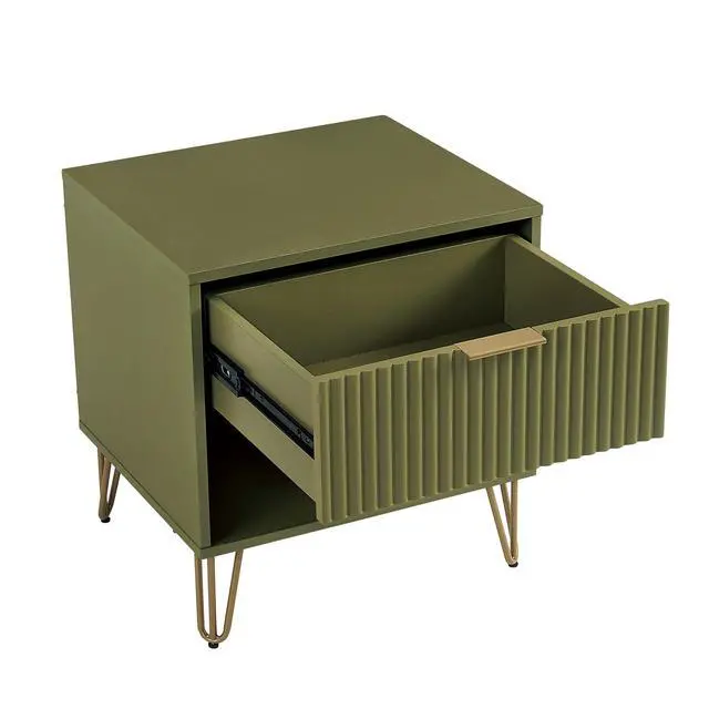Alt view image 7 of 7 - Nightstand In Olive Green