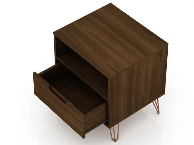 Alt view image 5 of 7 - Nightstand In Chestnut Brown