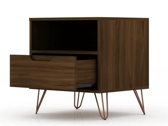 Alt view image 4 of 7 - Nightstand In Chestnut Brown