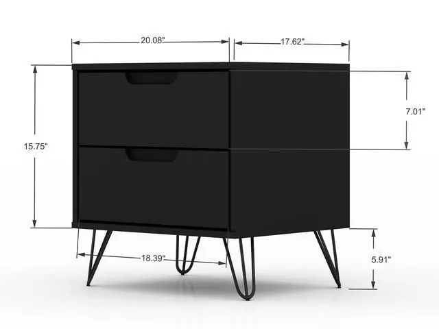 Alt view image 3 of 7 - Nightstand In Black