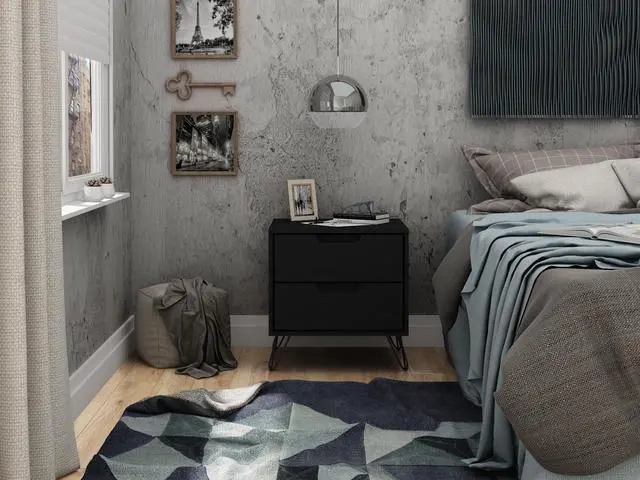 Alt view image 2 of 7 - Nightstand In Black