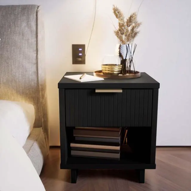 Alt view image 2 of 7 - Nightstand In Black