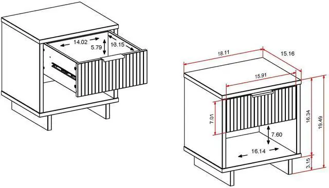Alt view image 3 of 7 - Nightstand In Black