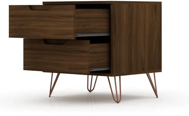 Alt view image 4 of 7 - Nightstand In Chestnut Brown