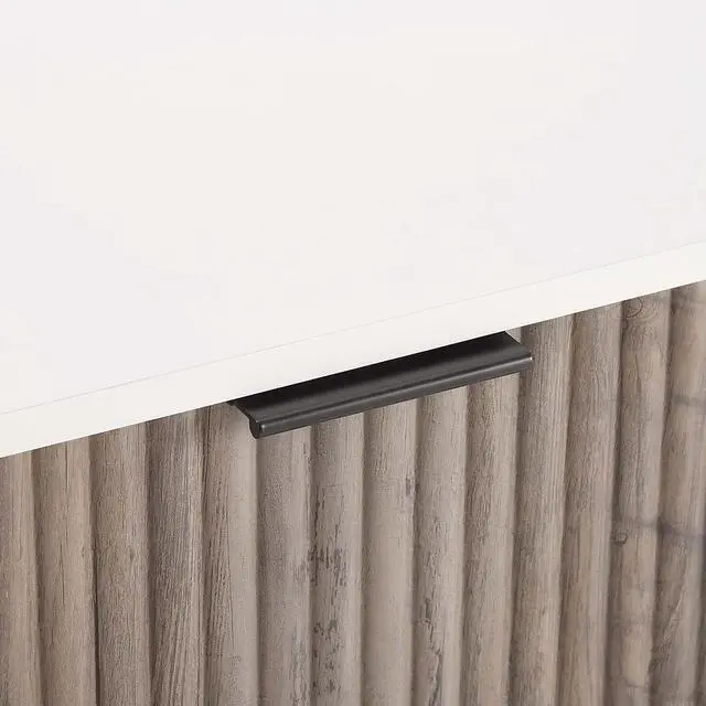 Alt view image 6 of 7 - Nightstand In Rustic Gray And White