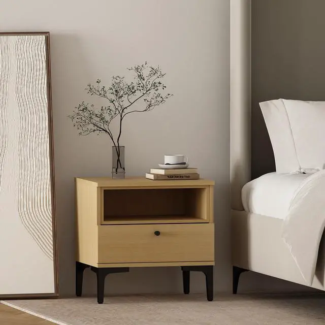 Alt view image 2 of 7 - Nightstand In Light Oak