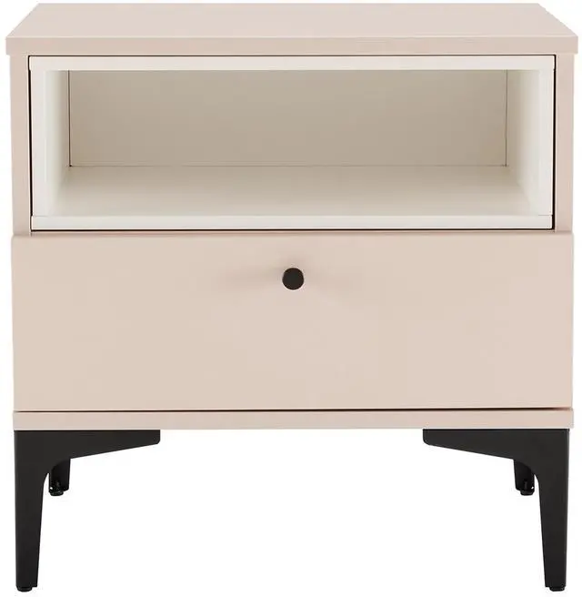 Main image of Nightstand In Pale Rose And White