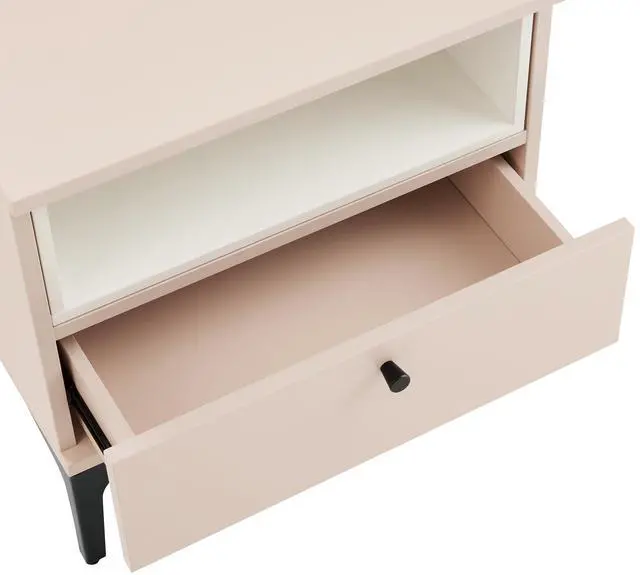 Alt view image 5 of 7 - Nightstand In Pale Rose And White