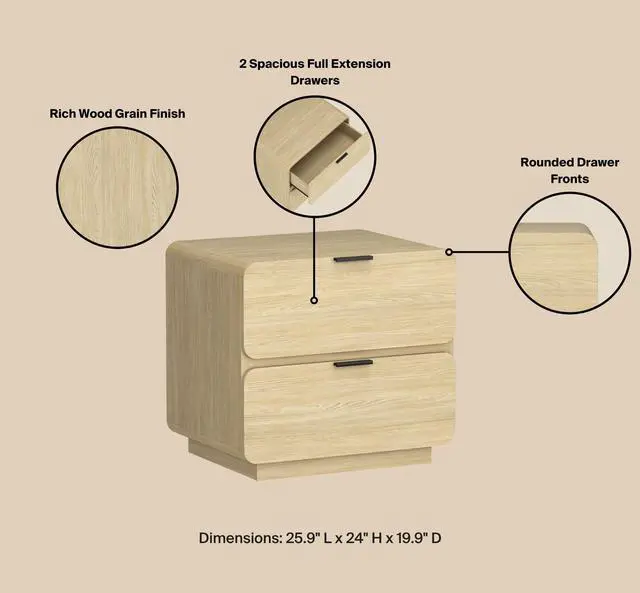 Alt view image 4 of 7 - Nightstand In Natural