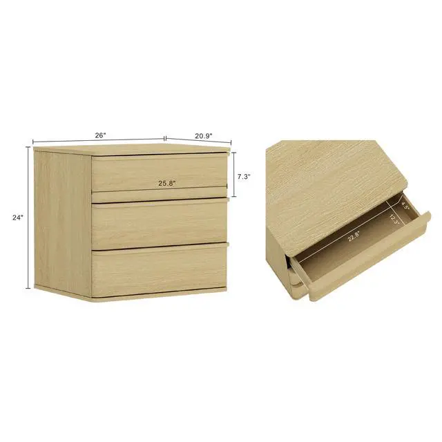 Alt view image 3 of 7 - Nightstand In Natural Oak