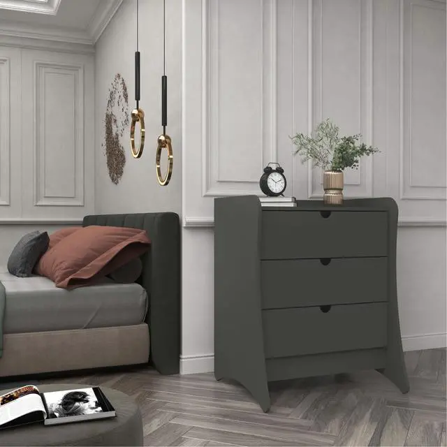 Alt view image 2 of 7 - Nightstand In Charcoal Gray