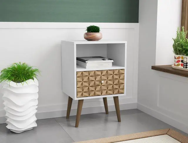 Alt view image 2 of 6 - Nightstand In Natural And White