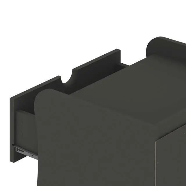 Alt view image 7 of 7 - Nightstand In Charcoal Gray